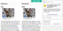  Screenshot of ContentTranslation's editor
