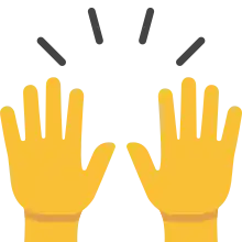 Raising two hands