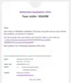 Confirmation email