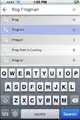 A screenshot showing the use of the + in the full screen search interface