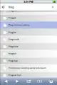A screenshot showing the full screen search interface when scrolling