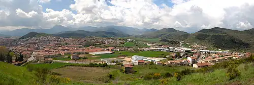 Olot is a quite town rounded by volcanoes