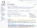 Filters are presented as part of the search bar to indicate the properties of the listed contributions.