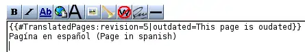 Example of the "outdated" warning