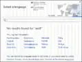 Grid used for "results not found" message.