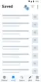  A picture of the Saved page with a bell icon in the top right hand corner with the number two on it