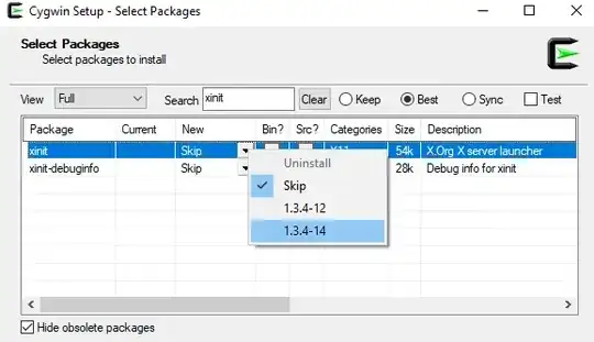Install package xinit with Cygwin